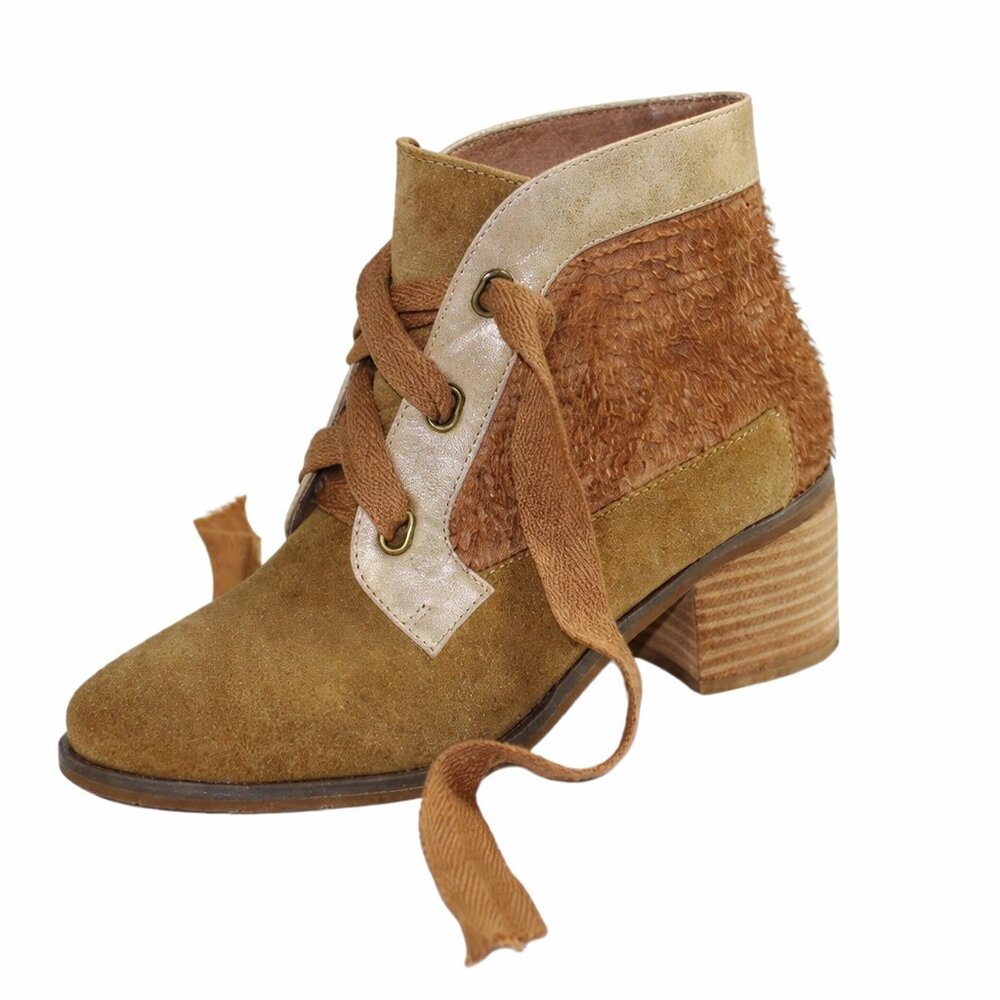 Antelope N52 Caroline Stone Lace Up Summer Ankle Bootie Size 36 (US 5-5.5) - Picture 3 of 10